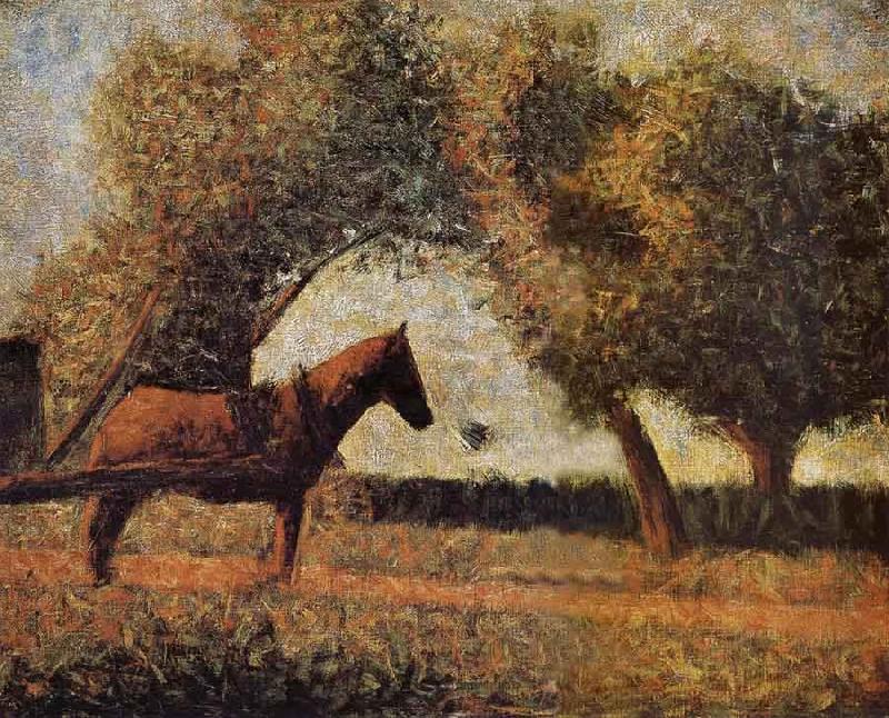 Georges Seurat The Harness Carriage Spain oil painting art